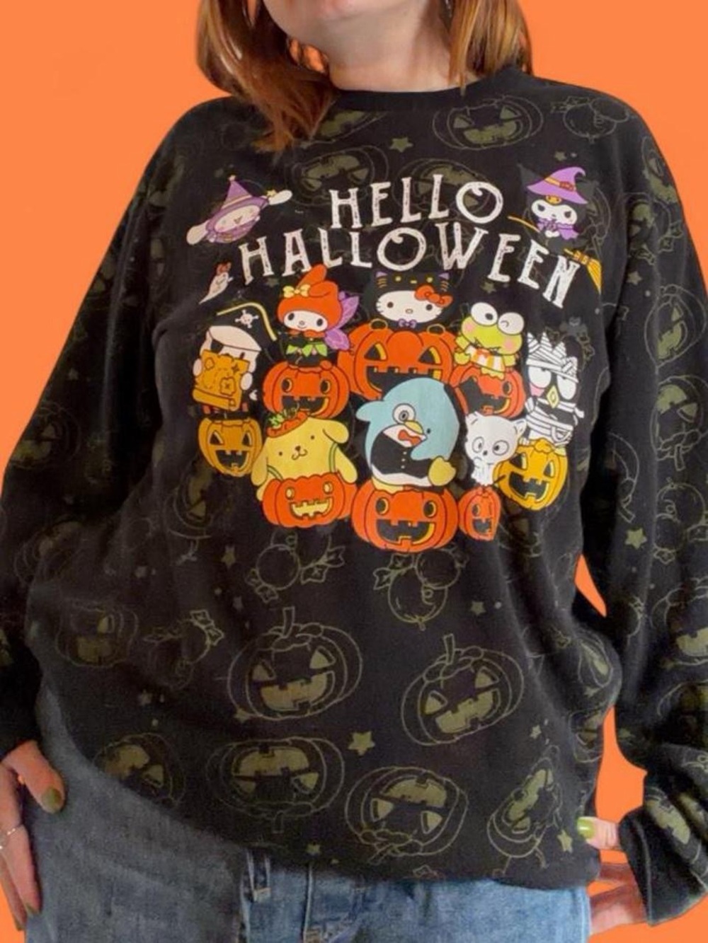 Sanrio Black Halloween Kitty Sweatshirt